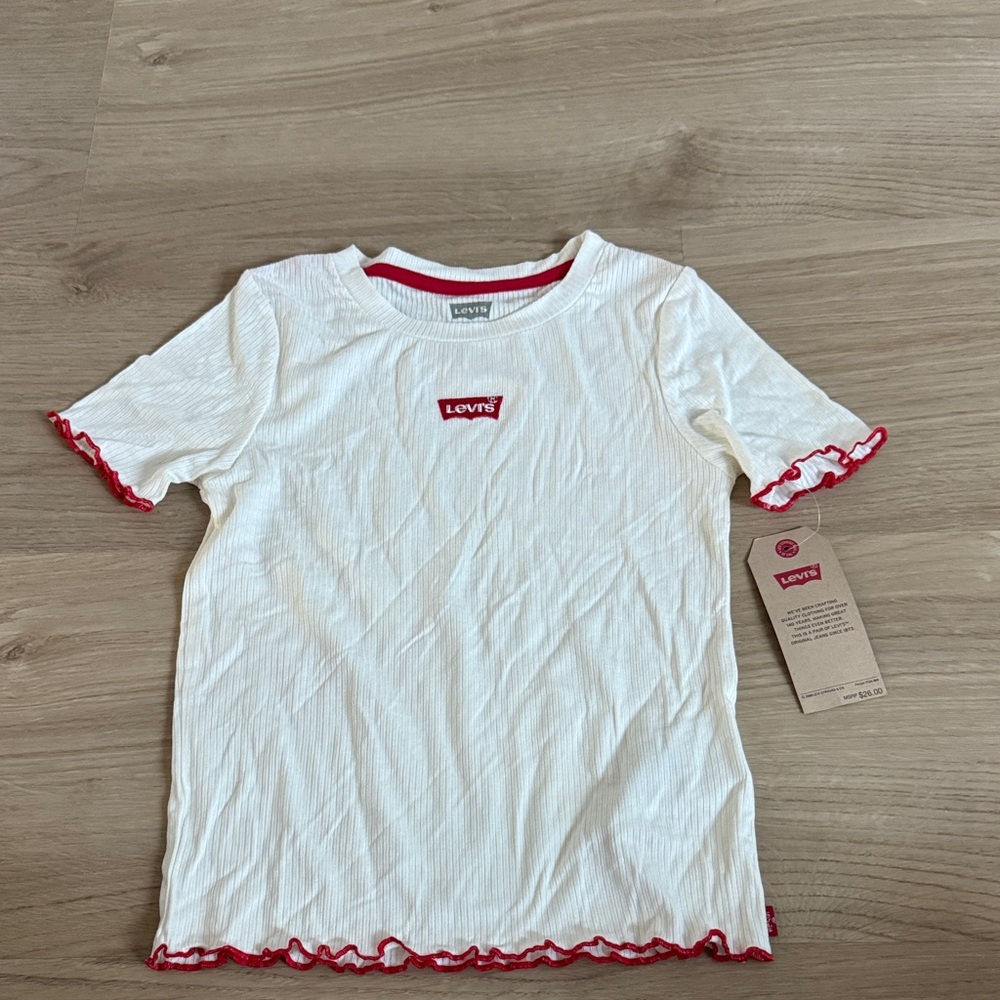 Levi's White and Red Kids Shirt
